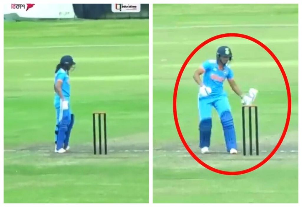 Harmanpreet Kaur Sparks Controversy With Unruly Gesture  