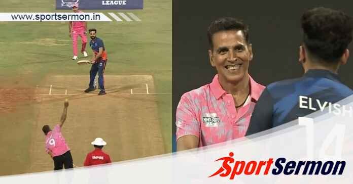 ISPL 2024: Akshay Kumar takes Elvish Yadav's wicket  