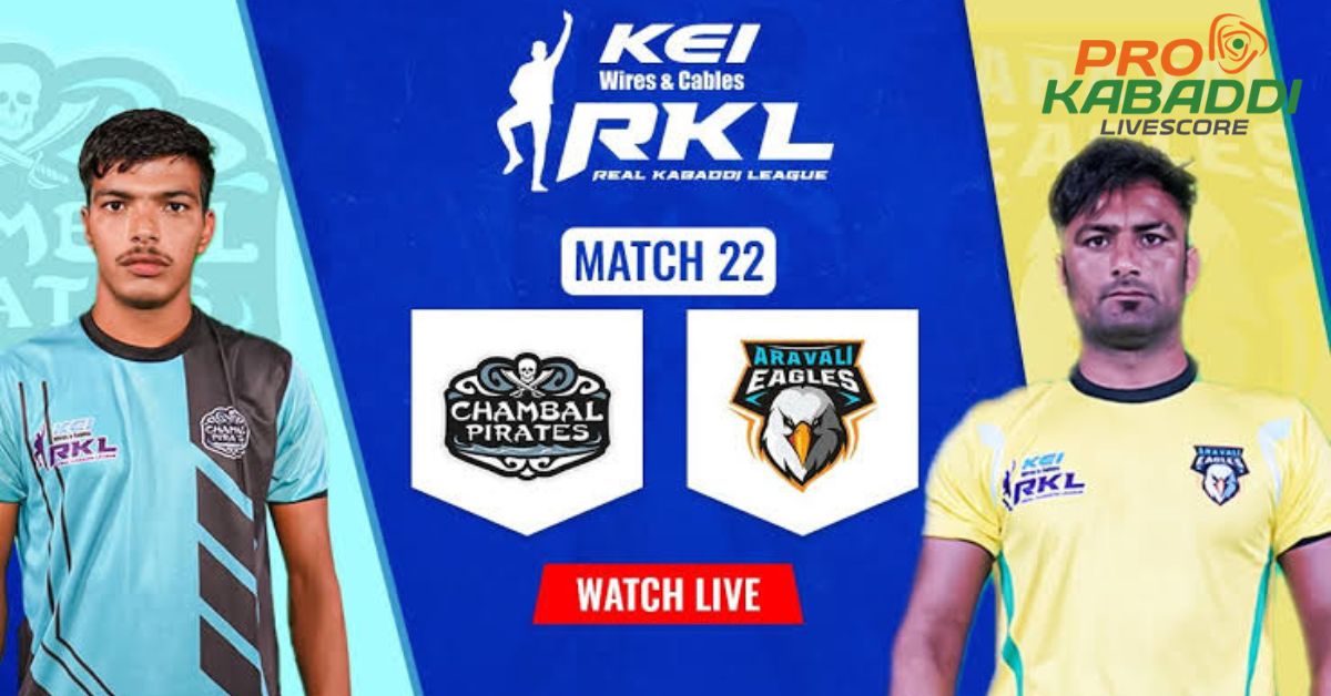 RKL: आज Aravali Eagles और Chambal Pirates के बीच मुकाबला  