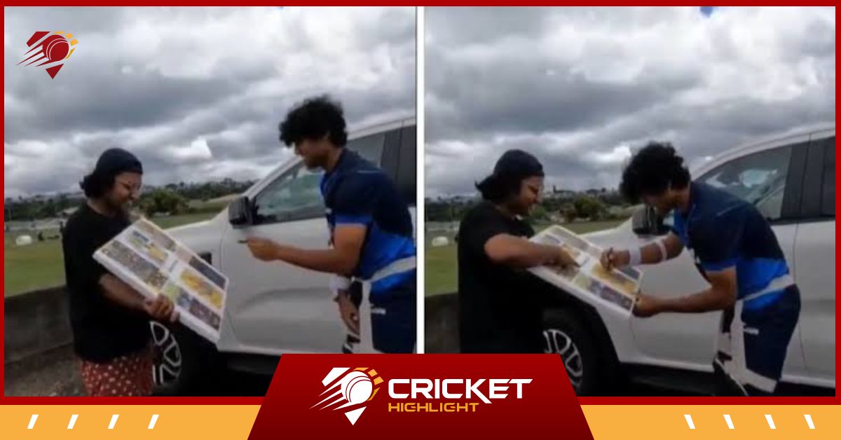फैन को देख गाड़ी से उतरे Rachin Ravindra, दिया खास गिफ्ट  