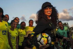 Jamaican women’s football team lauds Bob Marley’s daughter  