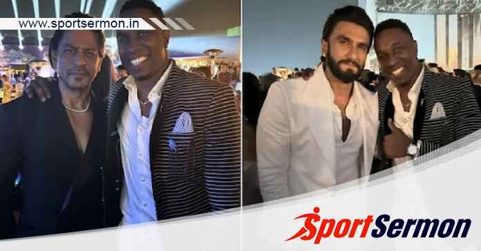 DJ Bravo meets SRK & Ranveer Singh at Ambani's bash   DJ Bravo meets SRK & Ranveer Singh at Ambani's bash