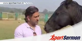Ace cricketer MS Dhoni enjoys with horse on his time-off!  