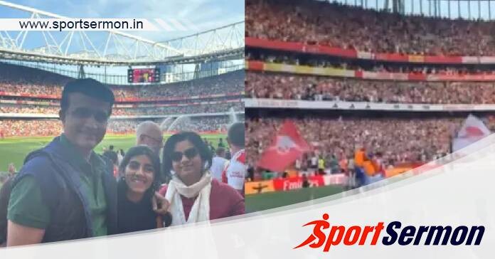 Spotted: Ganguly at Arsenal vs Manchester United in London   Spotted: Ganguly at Arsenal vs Manchester United in London
