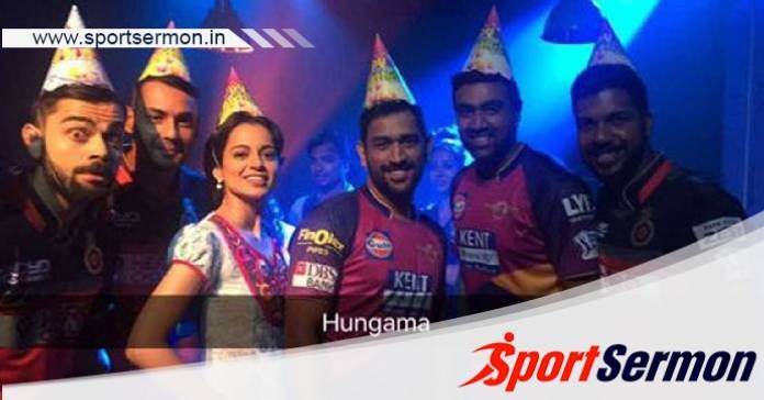 #Throwback: Kangana Ranaut with MS Dhoni & Virat Kohli  