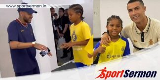 Kim K takes son to meet Cristiano Ronaldo & Neymar Jr.  
