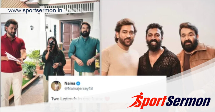 MS Dhoni Joins Superstar Mohanlal For Ad Shoot   MS Dhoni Joins Superstar Mohanlal For Ad Shoot