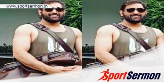 CSK Star MS Dhoni Sports New Style In Black Shades  