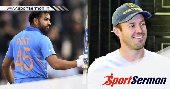 Villiers hails cricketer Rohit Sharma on his new win at ODI   Villiers hails cricketer Rohit Sharma on his new win at ODI