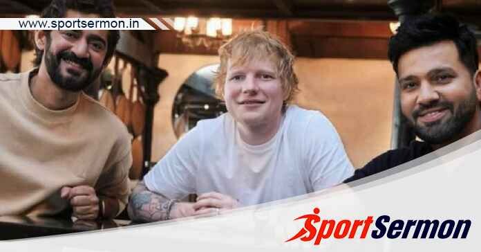 Ed Sheeran meets Indian cricket team captain Rohit Sharma   Ed Sheeran meets Indian cricket team captain Rohit Sharma