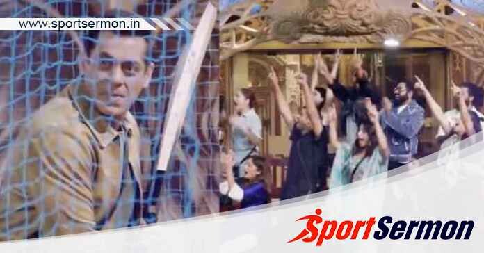 Salman Khan plays cricket bringing WC fever in BB17 house!   Salman Khan plays cricket bringing WC fever in BB17 house!