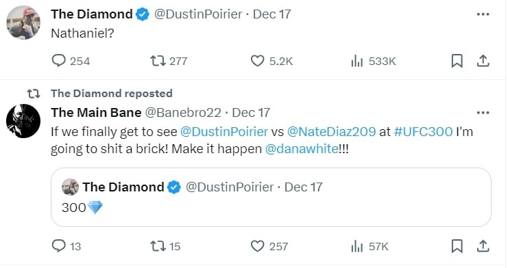 Dustin Poirier calls out Nick Diaz for UFC 300  