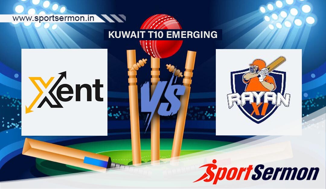 XEN vs RAY Live Score, Match 48, Kuwait T10 Emerging League  