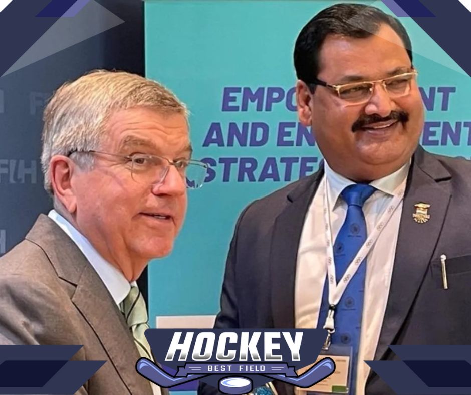 HI महासचिव ने IOC अध्यक्ष थॉमस को स्मृति चिन्ह भेंट किया  