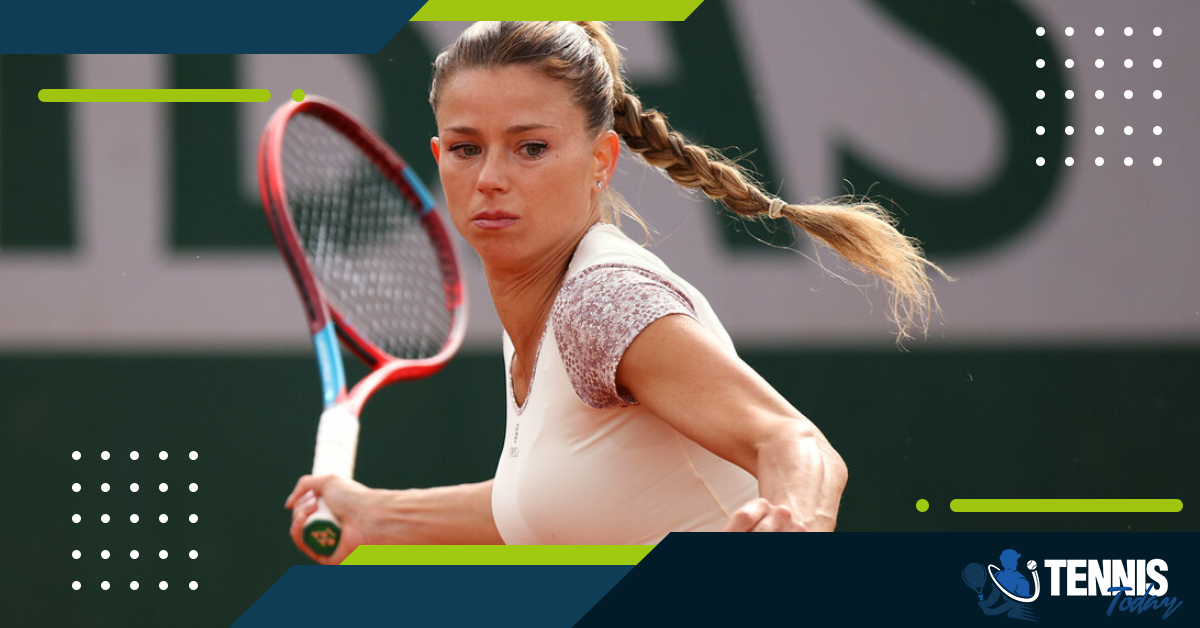 Miami Open 2023 : Camila Giorgi  ने पहले दौर में अपने  रैकेट पर  Frustration  निकाली  