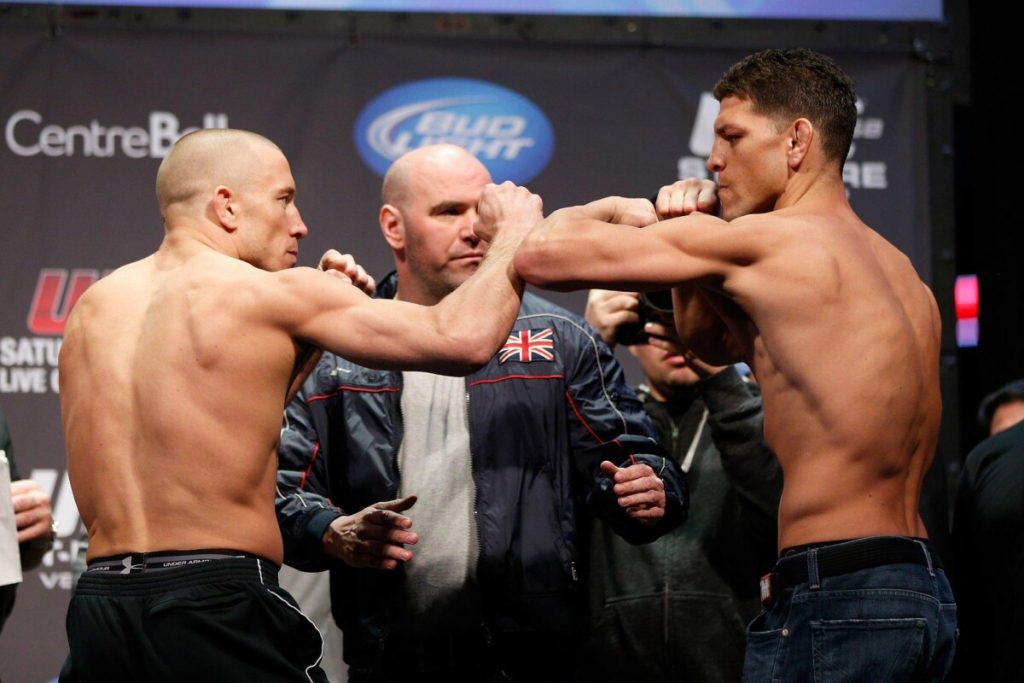 Who will be St-Pierre's opponent in grappling match ?  