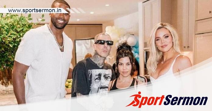 Tristan Thompson poses with Kourtney & Khloe Kardashian   Tristan Thompson poses with Kourtney & Khloe Kardashian