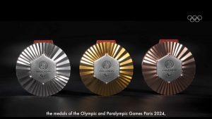 Paris 2024 Medals Encrusted with Eiffel Tower Iron  