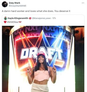 Zoey Stark breaks her heel gimmick to praise this WWE Diva  