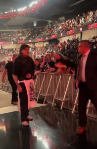 Michael Cole seen yelling at Dominik after WWE Raw went off air  