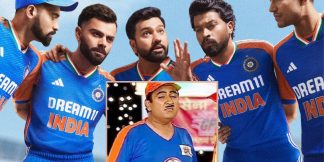 Team India की T20 WC jersey पर नहीं थम रहा बवाल, अब हो गई जेठालाल की एंट्री  