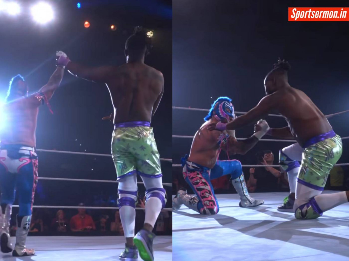 Unseen: Kofi Kingston and Rey Mysterio shares emotional moment after match   Unseen: Kofi Kingston and Rey Mysterio shares emotional moment after match