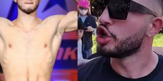 Pro Boxer Kaminsky seen spitting on a man during protest  