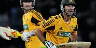 Who was the first batter to hit a six in international T20 game?  