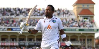 Hodge's Maiden Century Lifts West Indies on Day Two of Second Test  