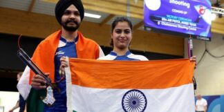 Manu Bhaker, Sarabjot Singh Win Bronze in 10m Air Pistol Mixed Team Event  