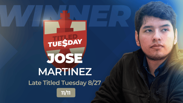 Martinez Perfect After Carlsen Continues Run  