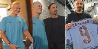 Watch Erling Haaland Meeting His Swedish Idol Zlatan Ibrahimovic  