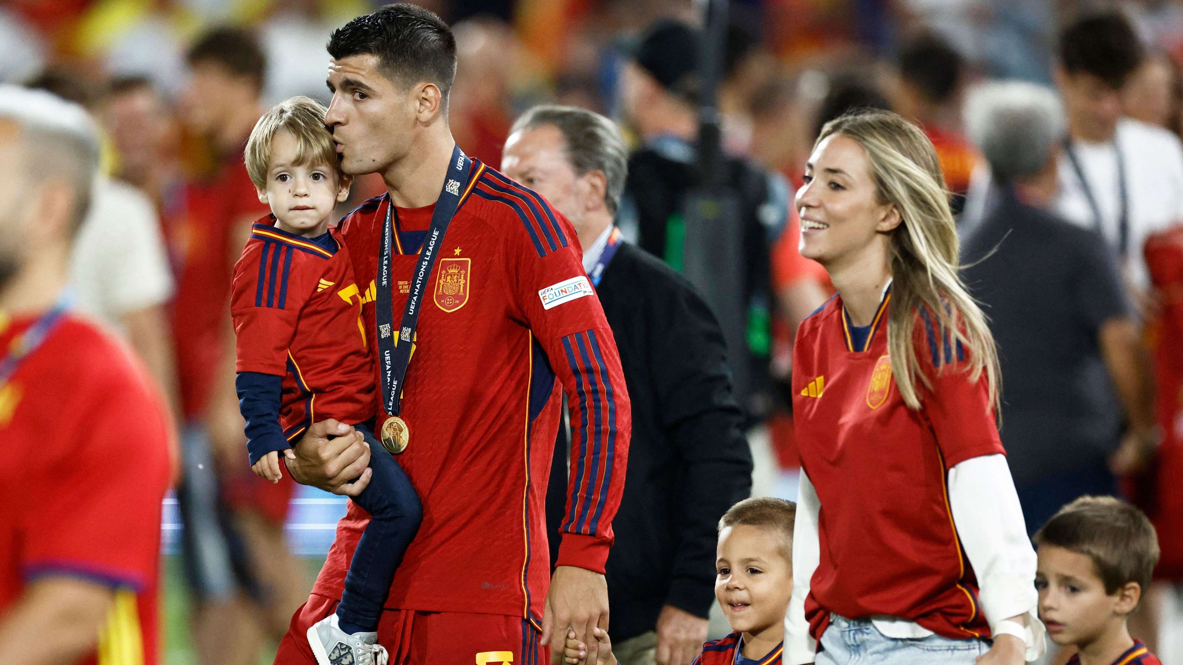 Spain star Morata announces 'painful' split from wife  