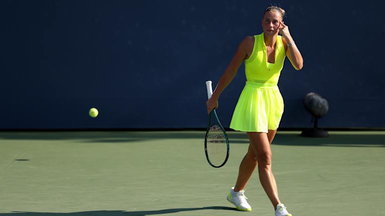 Karolina Pliskova retires after three points at US Open with ankle injury  
