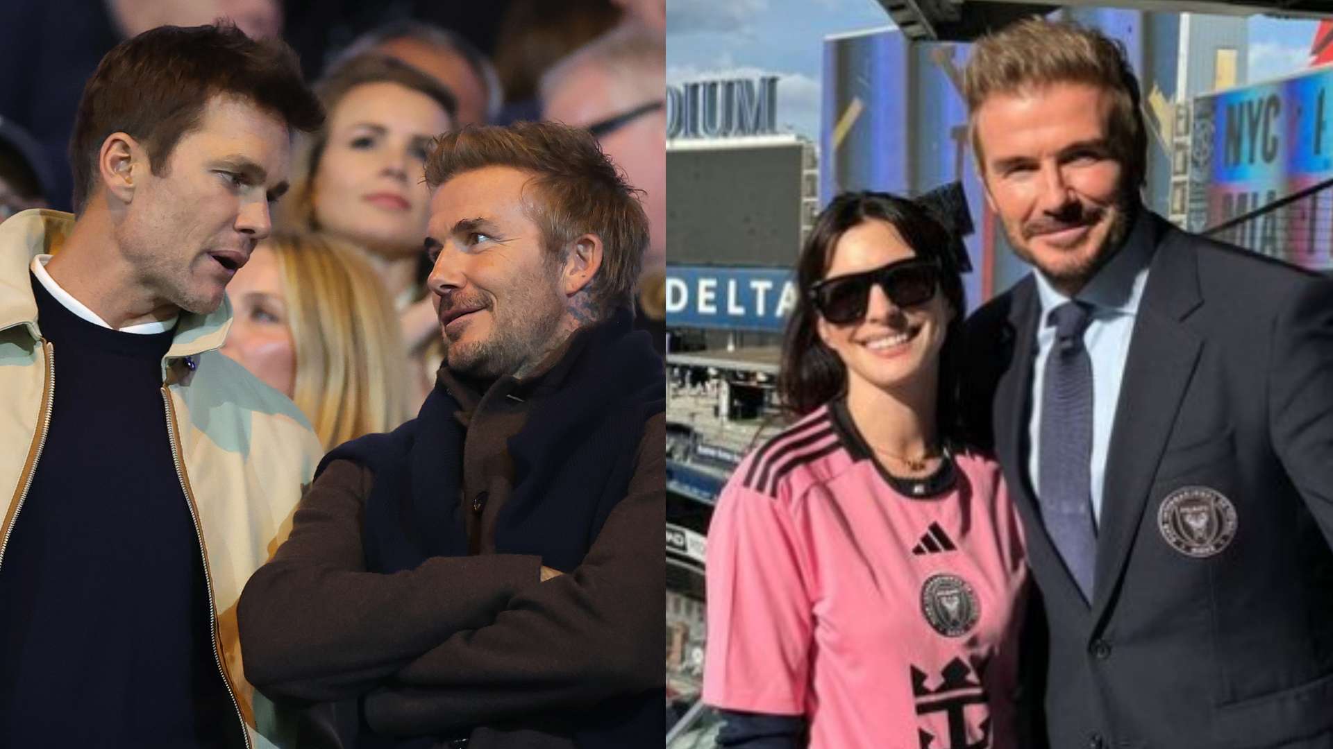 Becks trades Brady for Hathaway! A-listers watch Messi in NYC  