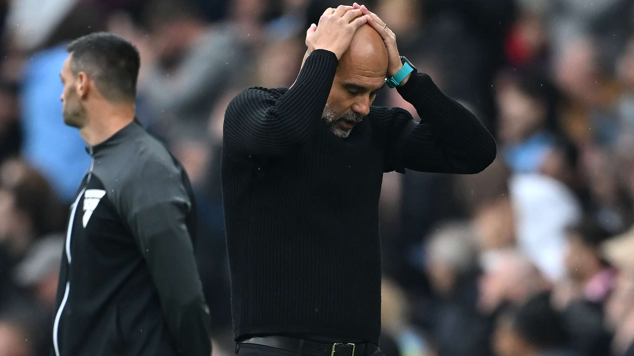 Guardiola kicks chair in furious outburst after Calafiori wondergoal  