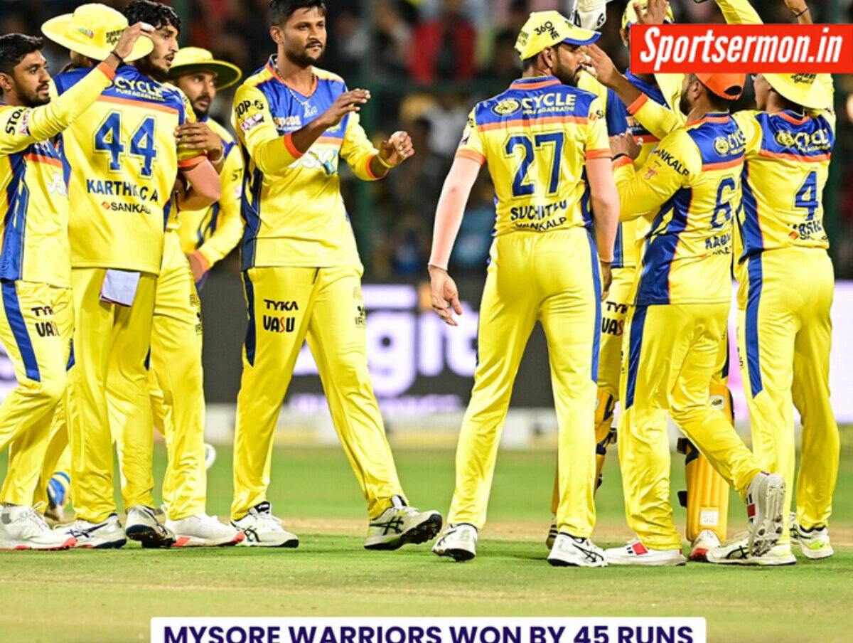 Maharaja Trophy T20 '24 Final:Mysore Warriors beat Bengaluru Blasters by 45 Run  