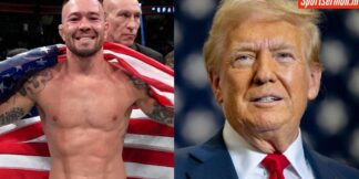 UFC fighter Colby Covington seen enjoying football game with Donald Trump  