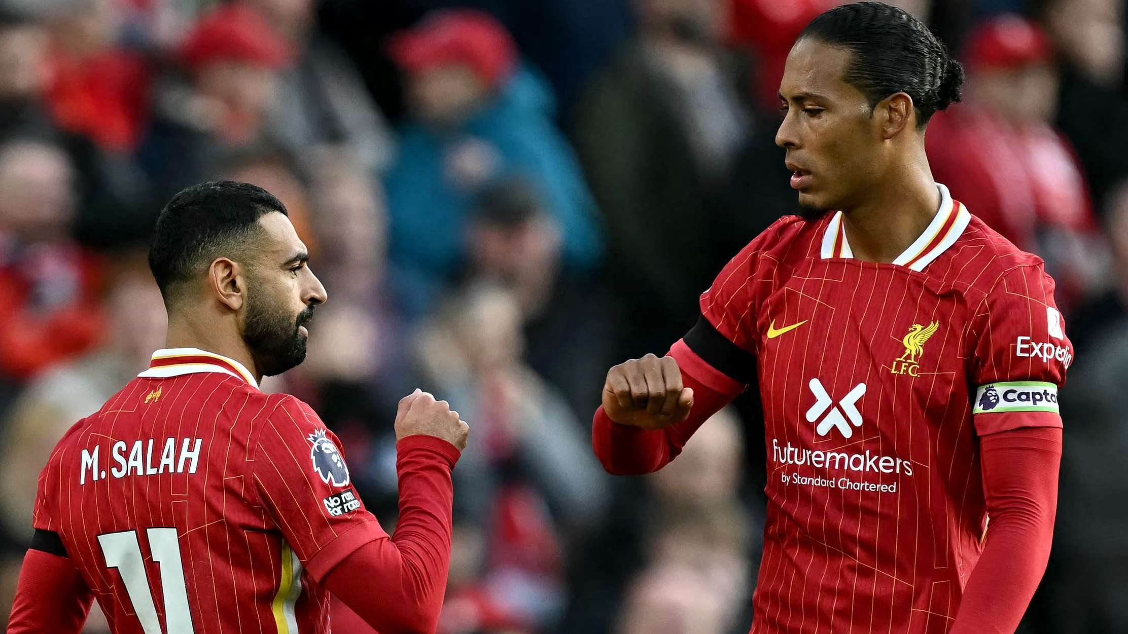 Fabinho speaks out on Salah & Van Dijk's uncertain Liverpool futures  