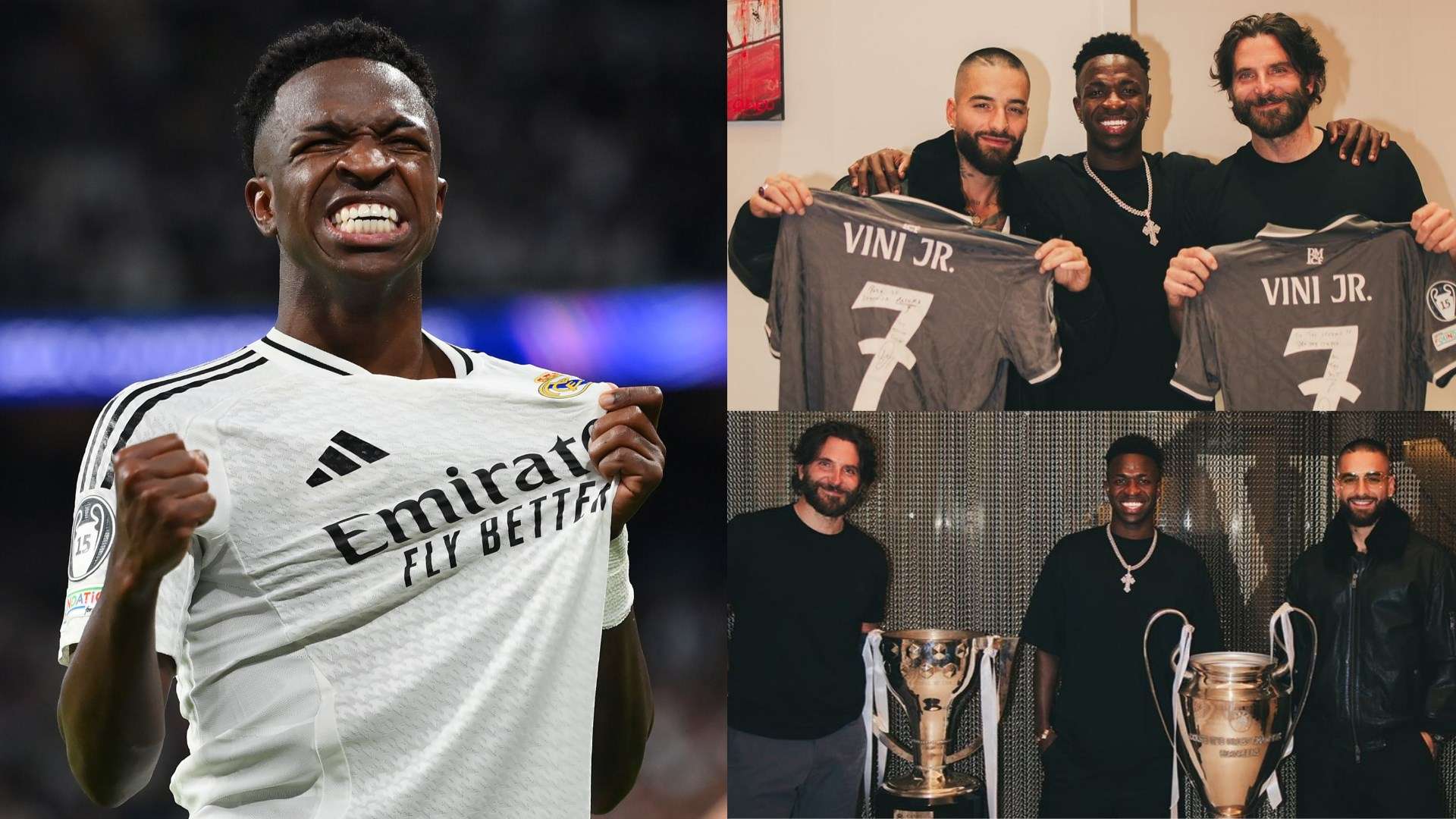 Vini Jr welcomes Bradley Cooper & Maluma to his home for dinner   Vini Jr welcomes Bradley Cooper & Maluma to his home for dinner