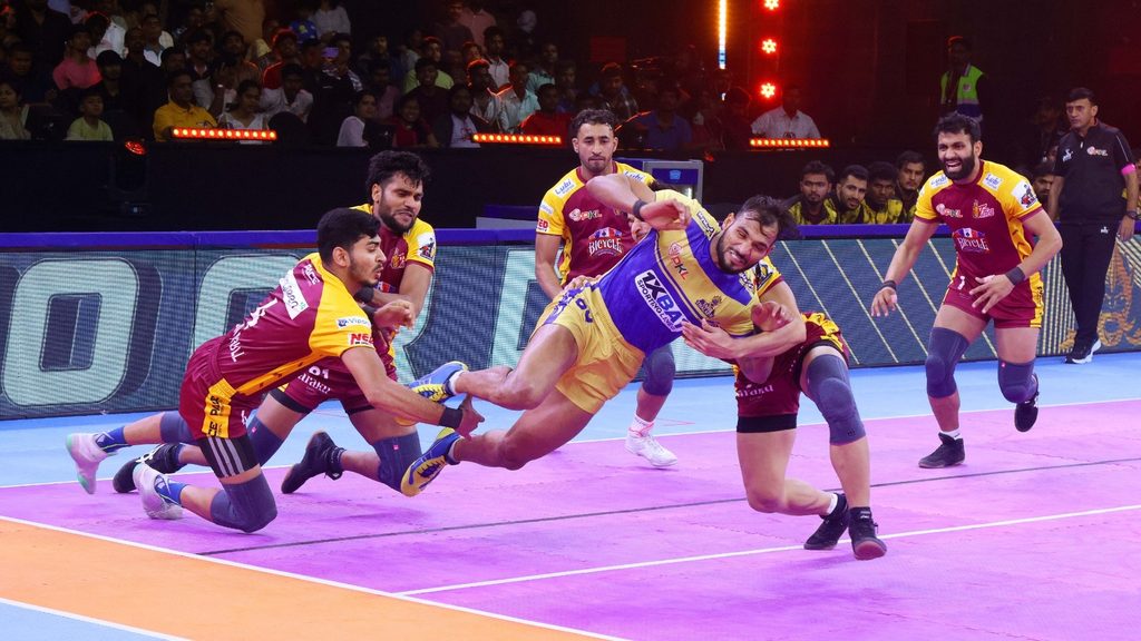 Hi-Flyer Pawan Sehrawat Leads Telugu Titans To Triumph Over Tamil Thalaivas In Southern Derby  