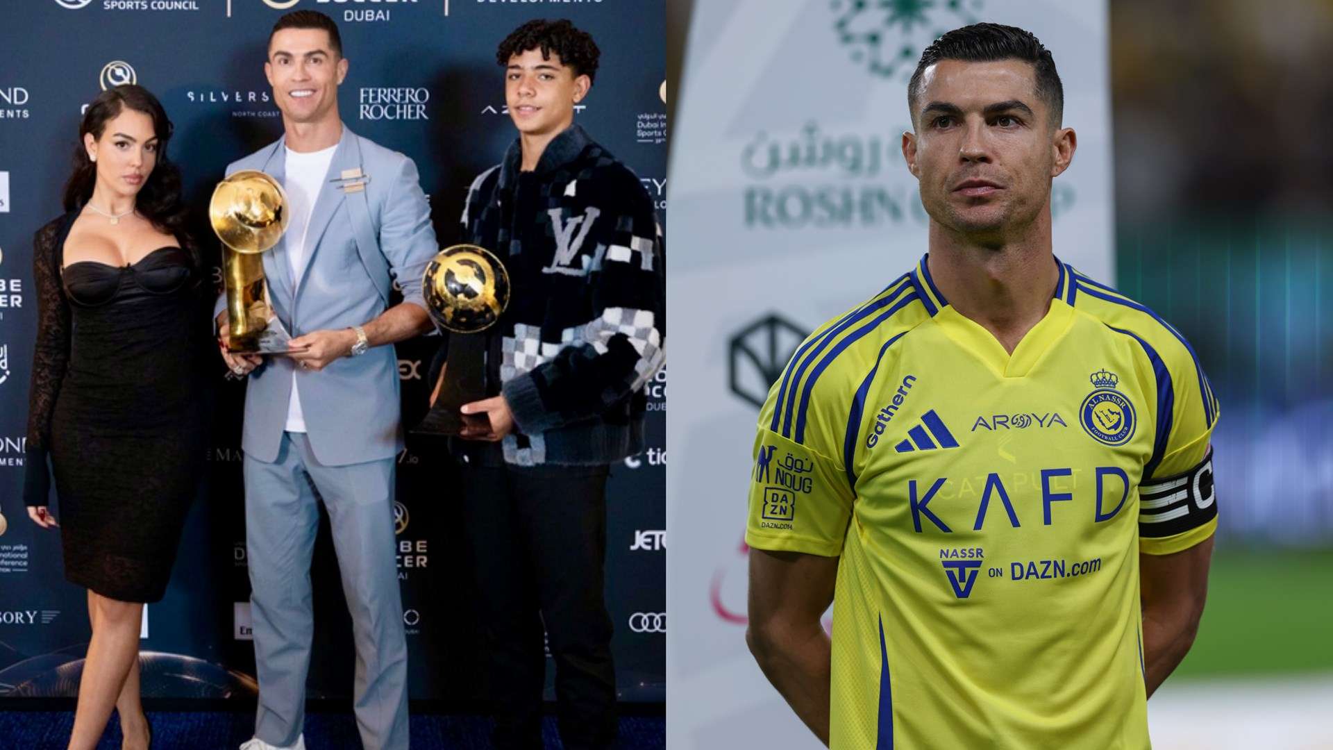 Ronaldo basks in 'special night with the family' with latest award  