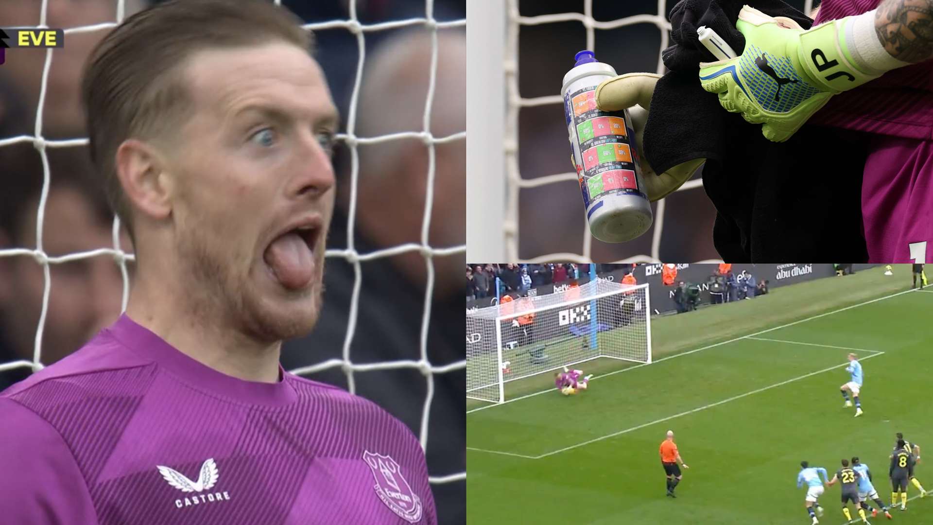 Pickford pulled hilarious faces to put Haaland off before penalty  