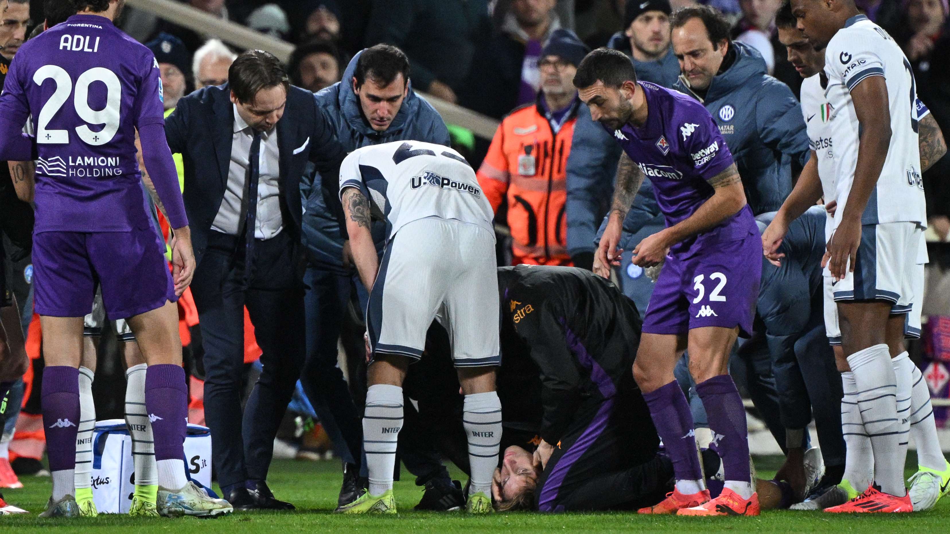 Bove in intensive care after collapse in Fiorentina vs Inter  