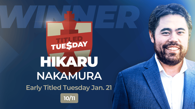 Nearly 1,000 Join Titled Tuesday As Hikaru Wins Again   Nearly 1,000 Join Titled Tuesday As Hikaru Wins Again
