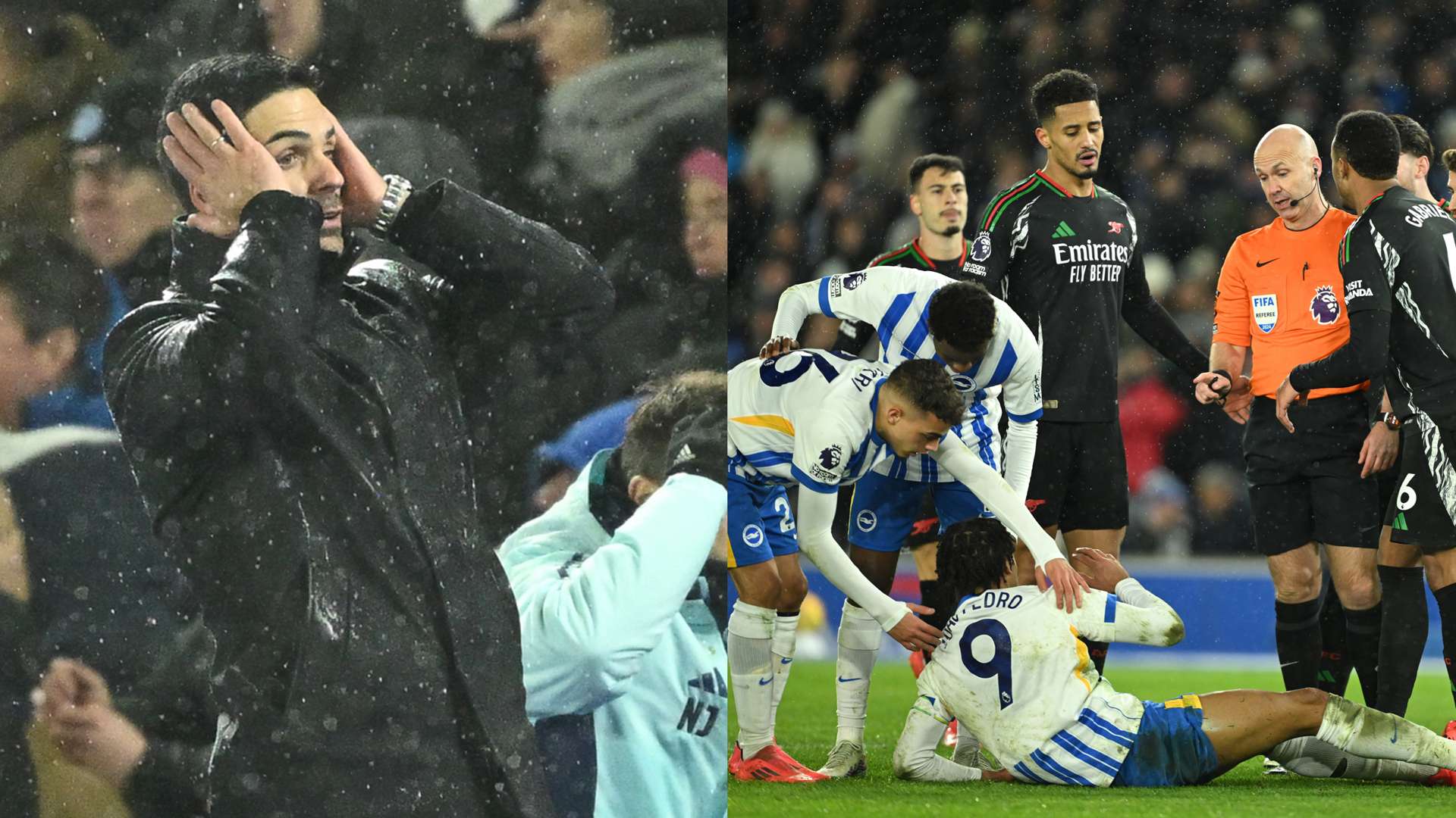 Arteta perplexed by 'bizarre' Brighton penalty  