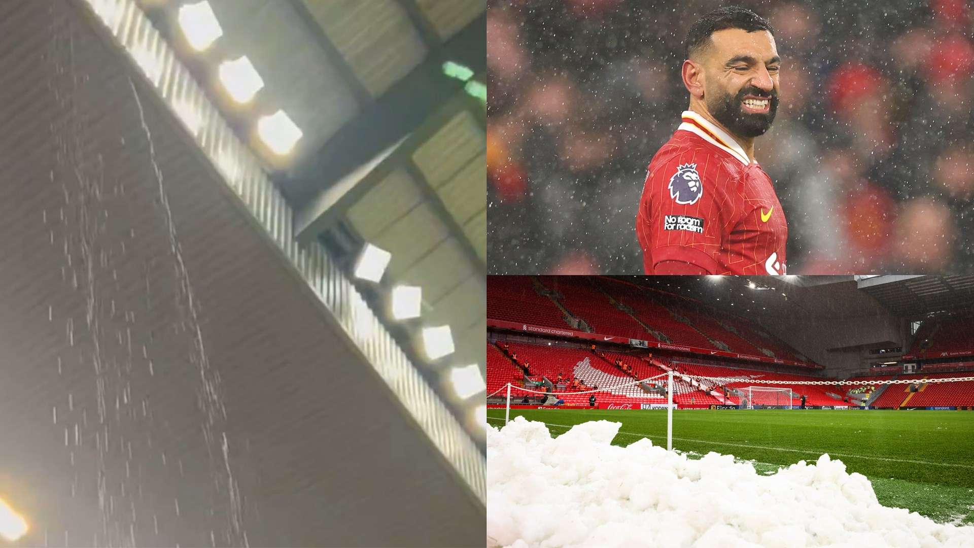 Liverpool ridiculed for leaking Anfield roof   Liverpool ridiculed for leaking Anfield roof