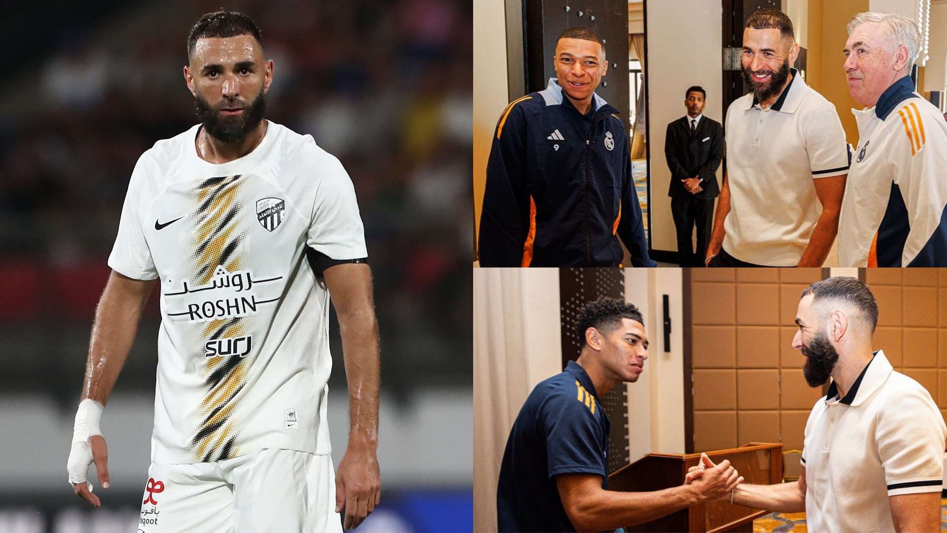 Benzema links up with former Real Madrid team-mates in Saudi  