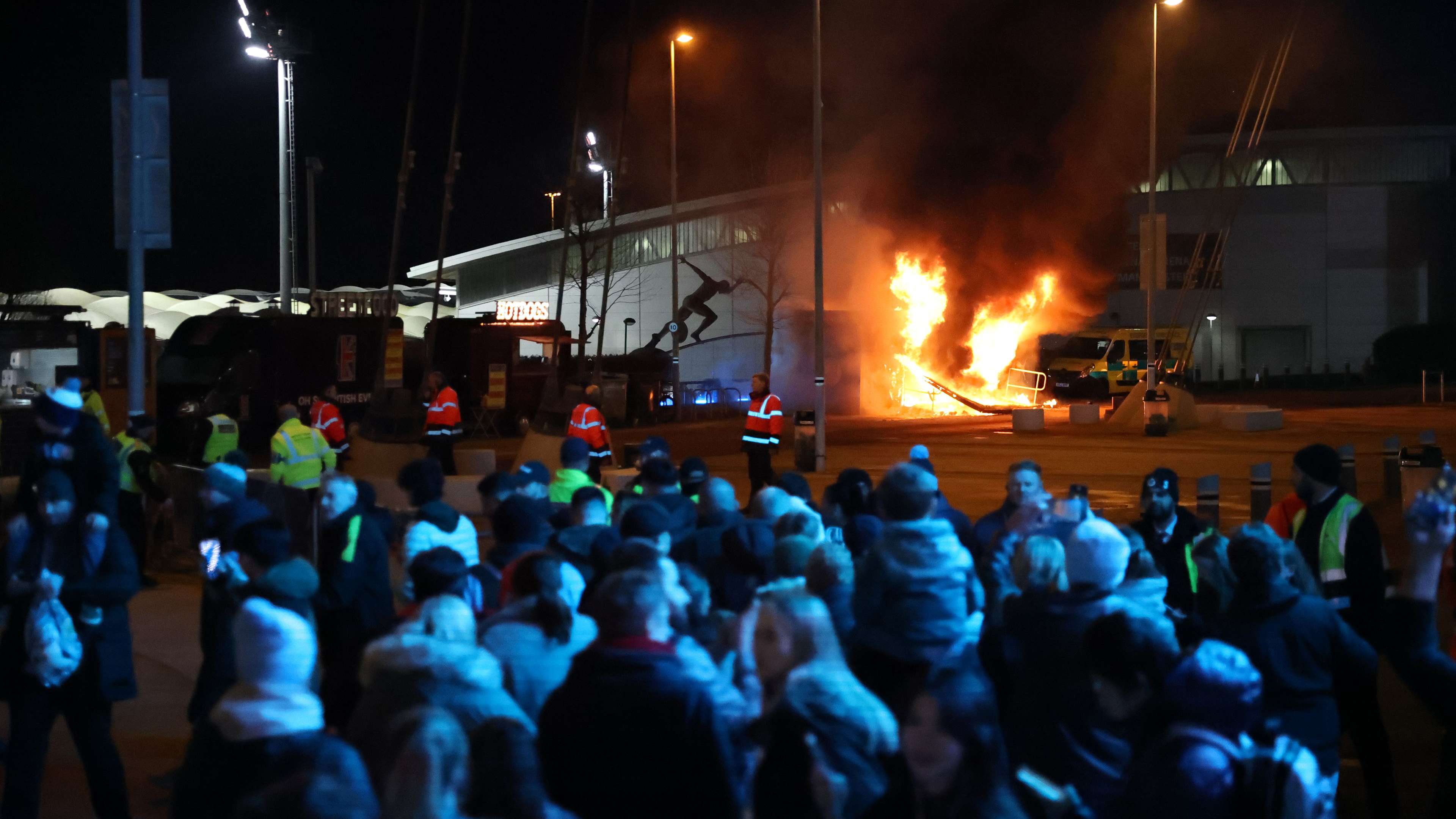 VIDEO: Fire breaks out at Man City stadium ahead of UCL clash  