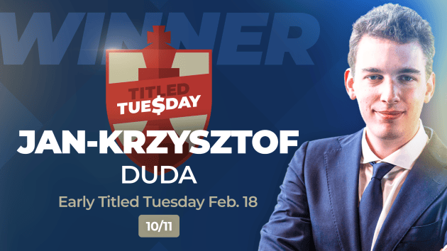 First Win Of The Year For Two More Titled Tuesday Stars  